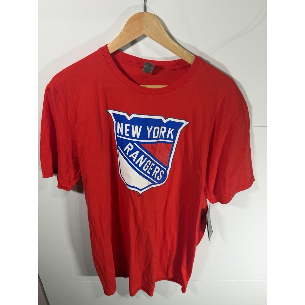 New York Rangers Shirt Mens Large Red NHL Fanatics Logo Tee NWT